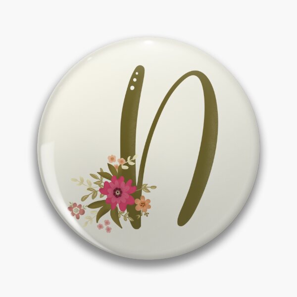 Item preview, Vintage Bouquet Floral Initial - N designed and sold by Willow & Grace Designs.