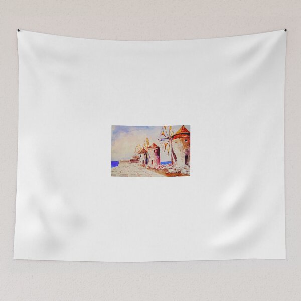 Item preview, Molinos de viento de Mandraki designed and sold by painting-greece.