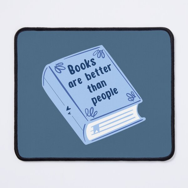 Item preview, Books are better than people - blue designed and sold by Neadoodles.
