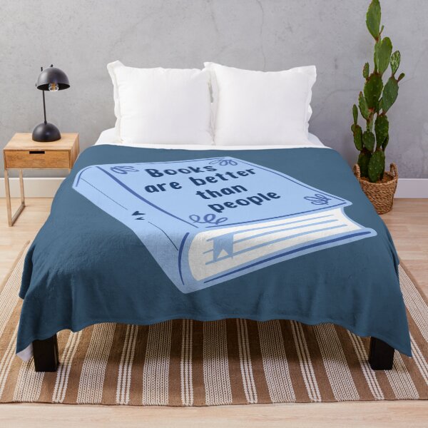 Item preview, Books are better than people - blue designed and sold by Neadoodles.