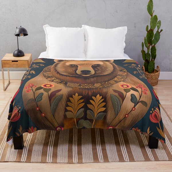 Item preview, Moody bear folk art designed and sold by Folksy Living.