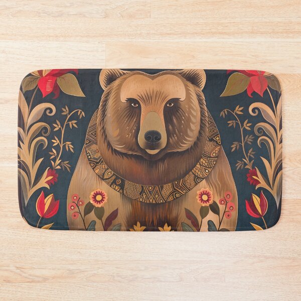 Item preview, Moody bear folk art designed and sold by Folksy Living.