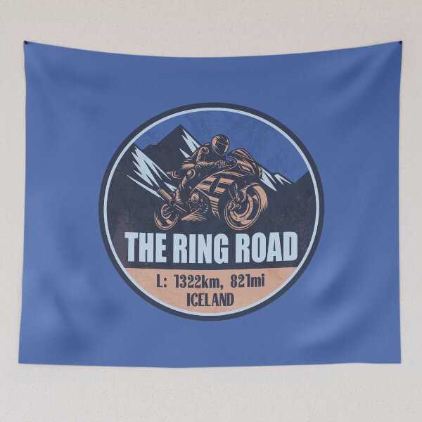 Item preview, The Ring Road Iceland Motorcycling Mountain Design designed and sold by CynthiaGraphics.