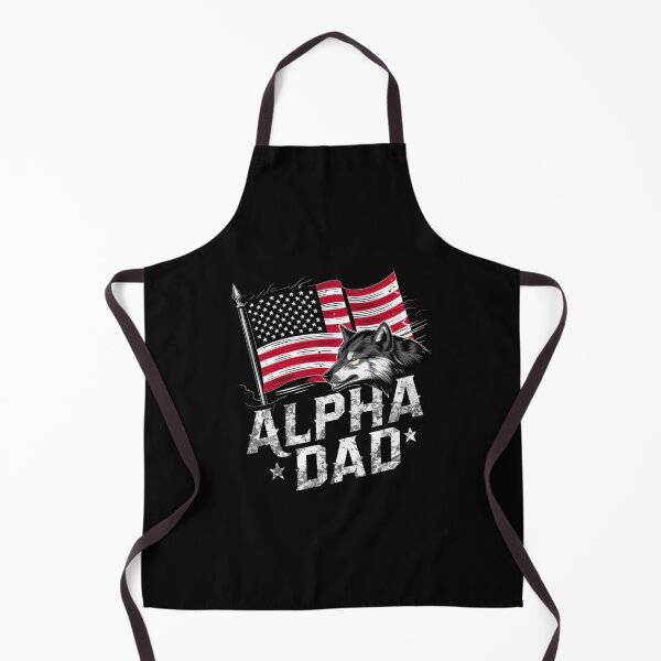 Item preview, Alpha Dad - Patriotic Wolf & Flag T-Shirt designed and sold by HOMEDESIGNPRINT.