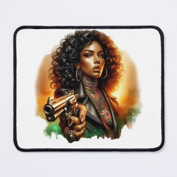 Item preview, “Fatal Beauty: an armed and dangerous woman” designed and sold by CHRIST5000.