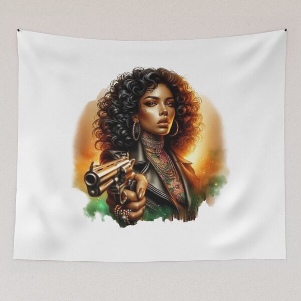 Item preview, “Fatal Beauty: an armed and dangerous woman” designed and sold by CHRIST5000.