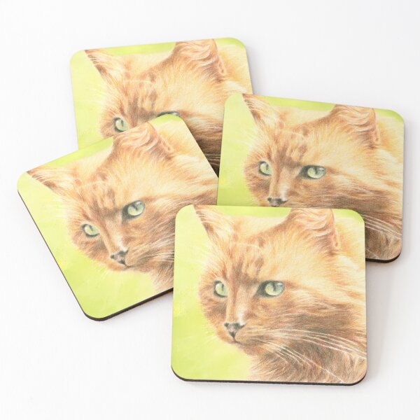 Item preview, Norwegian forest cat coloured pencil drawing for charity designed and sold by JayTCee.