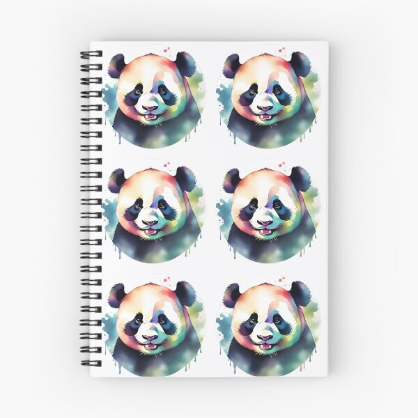Item preview, Panda Watercolor Circle Sticker Style Art designed and sold by LDJBlank.