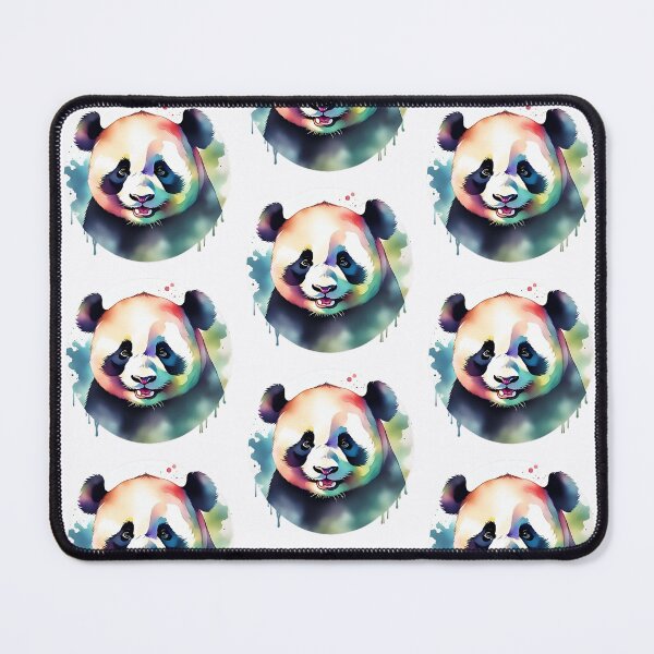 Item preview, Panda Watercolor Circle Sticker Style Art designed and sold by LDJBlank.