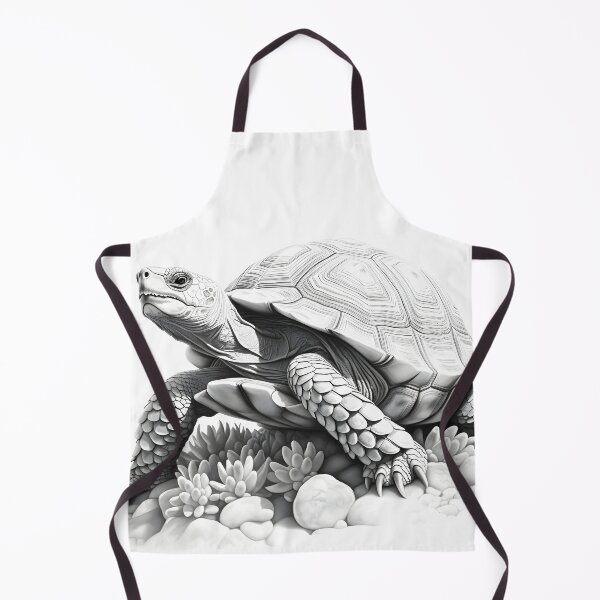 Item preview, Black and White Tortoise Pencil Drawing designed and sold by Pencil-Art.