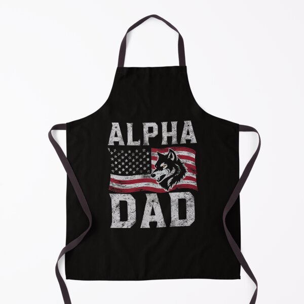 Item preview, Alpha Dad - Patriotic Wolf & Flag T-Shirt designed and sold by HOMEDESIGNPRINT.
