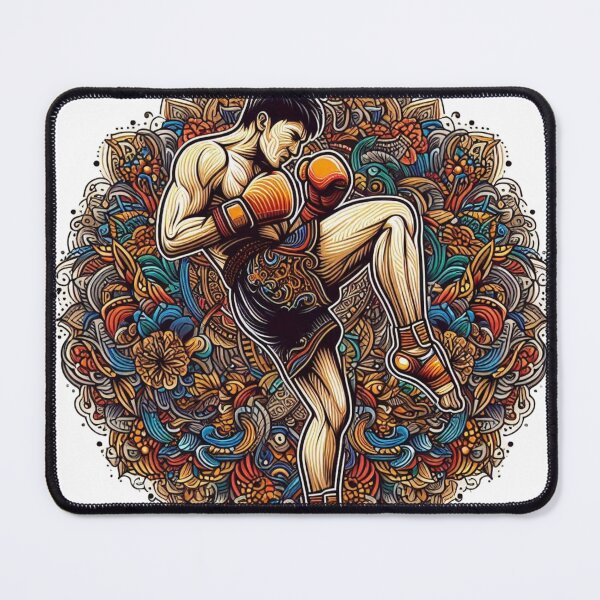 Item preview, Colorful Muay Thai Fighter Kickboxing Retro Abstract   designed and sold by Martial-Art-23.