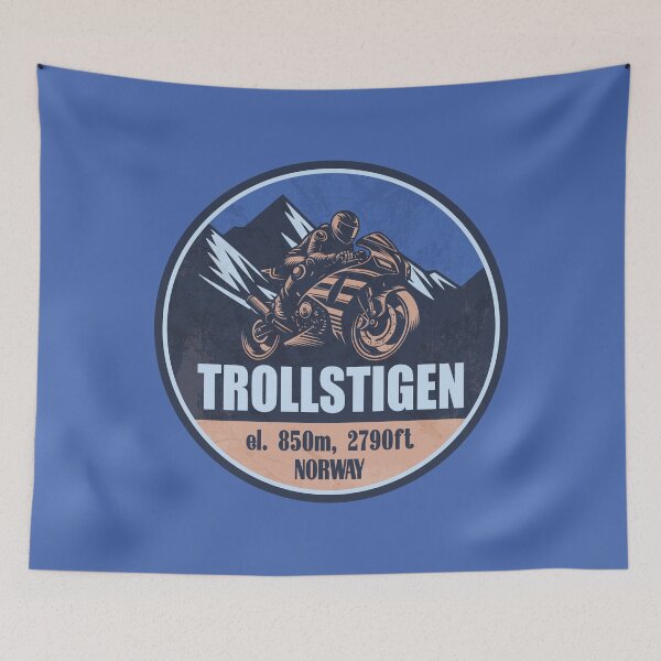 Item preview, Trollstigen Pass Norway Motorcycling Mountain Design designed and sold by CynthiaGraphics.