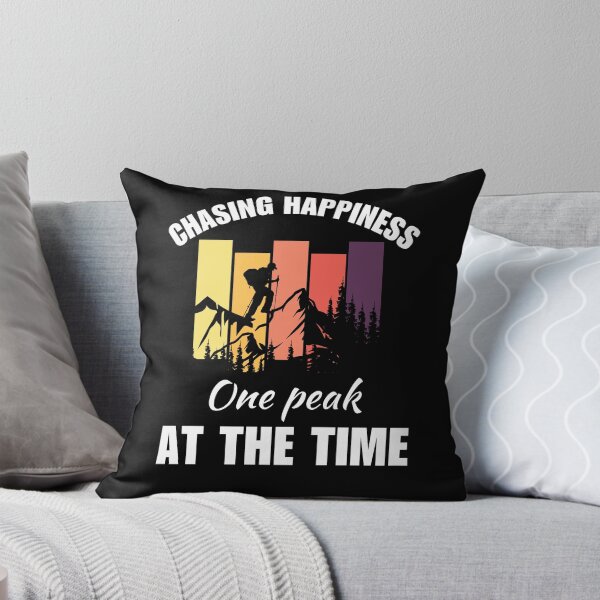 Item preview, Chasing happiness, one peak at a time. Hiking hobby enthusiasts or fan saying designed and sold by NBSStore.