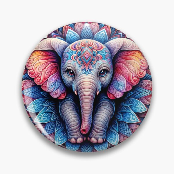 Item preview, Beautiful Baby Elephant in Mandala designed and sold by PixelCraftDSG.