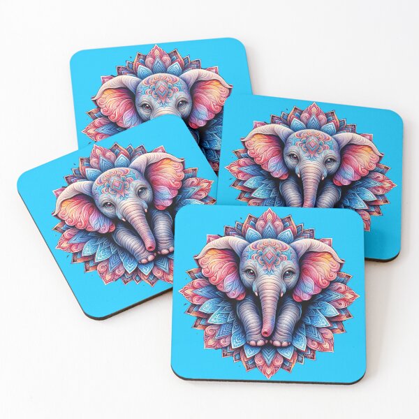 Item preview, Beautiful Baby Elephant in Mandala designed and sold by PixelCraftDSG.