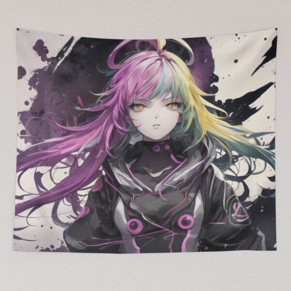 Item preview, Multi colored anime woman designed and sold by AdultAnime.