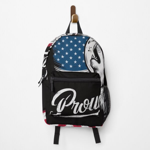 Item preview, Proud Father - Patriotic Wolf & American Flag T-Shirt designed and sold by HOMEDESIGNPRINT.