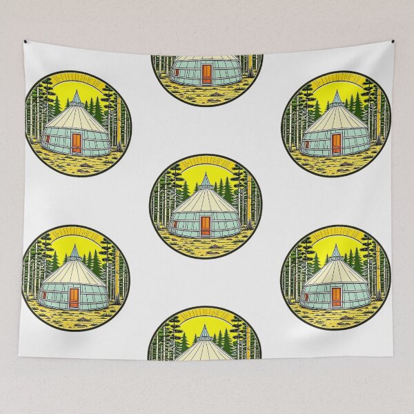 Item preview, Cool yurt design, funny camping designed and sold by Merchattack.
