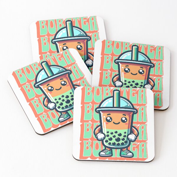 Item preview, Boba Tea Vintage Text Cute Kawaii Funny Cartoon designed and sold by wheresthekarma.