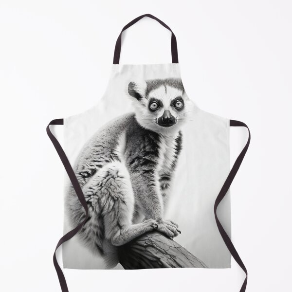 Item preview, Black and White Lemur Pencil Drawing designed and sold by Pencil-Art.