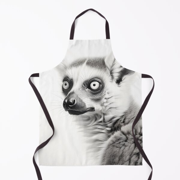 Item preview, Black and White Lemur Pencil Drawing designed and sold by Pencil-Art.