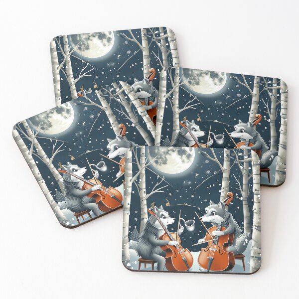 Item preview, Moonlit Jazz Wolves designed and sold by cute-animals99.