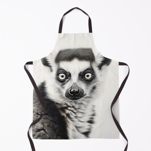 Item preview, Black and White Lemur Pencil Drawing designed and sold by Pencil-Art.