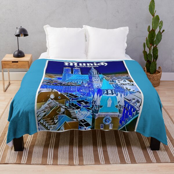 Item preview, Munich Deutschland Vintage Nighttime View Travel and Tourism Advertising Print designed and sold by posterbobs.