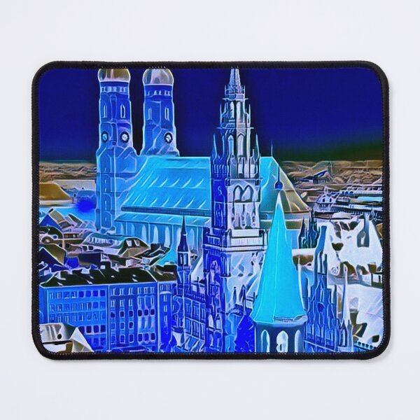 Item preview, Munich Deutschland Vintage Nighttime View Travel and Tourism Advertising Print designed and sold by posterbobs.