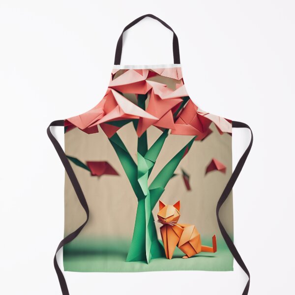 Item preview, Origami Art - Tree Companion: Cat Enjoying a Quiet Moment designed and sold by ArtfulFolds.