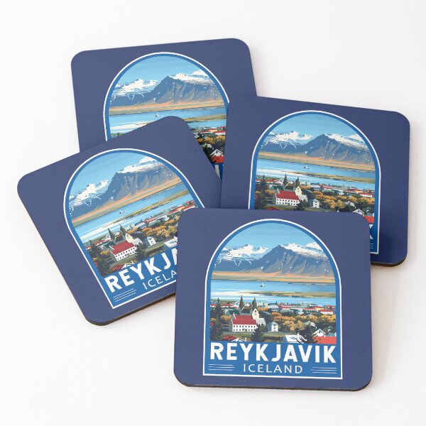 Item preview, Reykjavík Iceland Travel Art Emblem designed and sold by KrisSidDesigns.