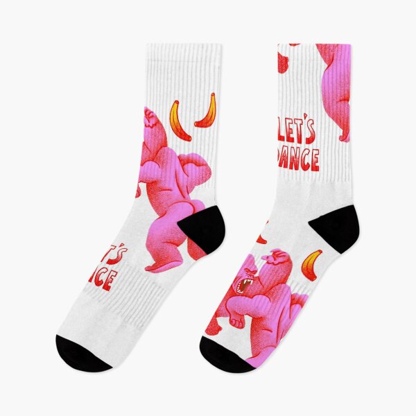 Item preview, colorful gorilla, pink gorillas, let's dance, gorillas, cool gorilla, dance designed and sold by noico.