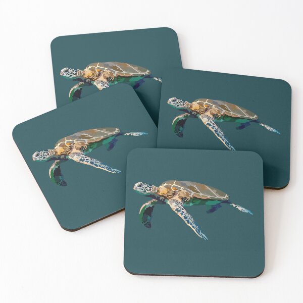 Item preview, S is for Sea Turtle,Sea Turtle Artwork – Beautiful Ocean Reptile Illustration and Marine Life Design designed and sold by PrettylittlepastelUk.