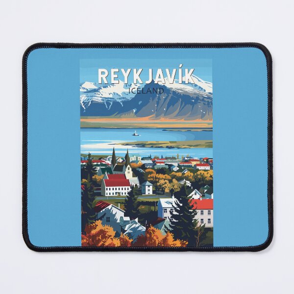 Item preview, Reykjavík Iceland Travel Art Vintage designed and sold by KrisSidDesigns.