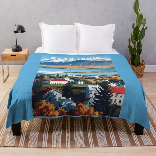 Item preview, Reykjavík Iceland Travel Art Vintage designed and sold by KrisSidDesigns.