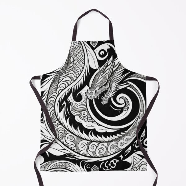 Item preview, Dragon in black and white designed and sold by Roxburylane.