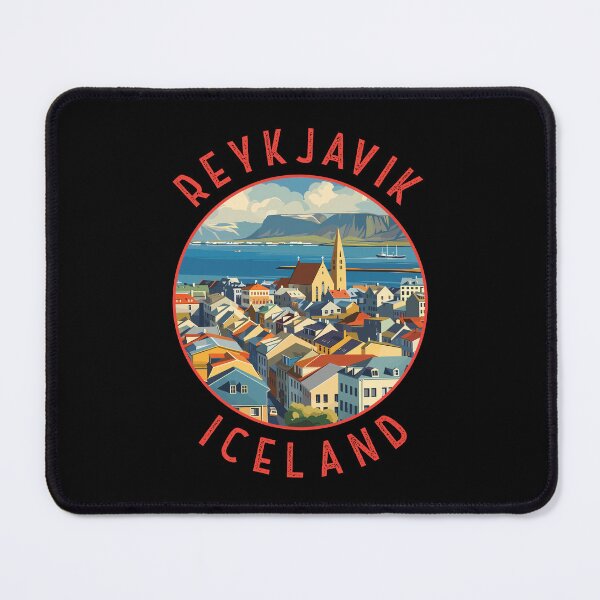 Item preview, Reykjavík Iceland Retro Distressed Circle designed and sold by KrisSidDesigns.