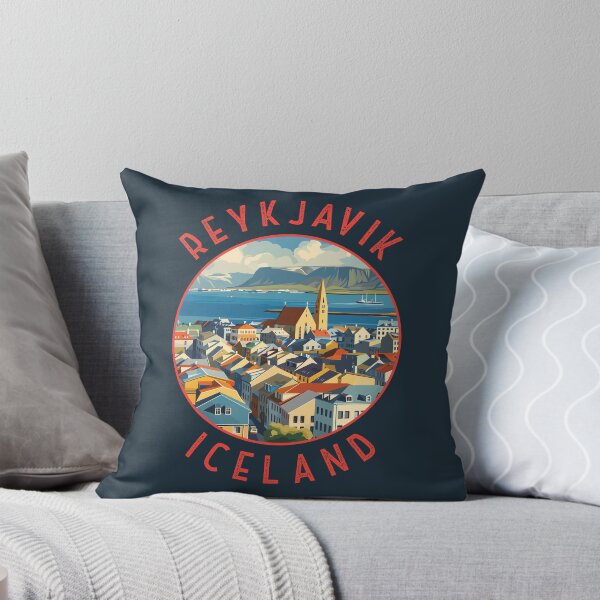 Item preview, Reykjavík Iceland Retro Distressed Circle designed and sold by KrisSidDesigns.