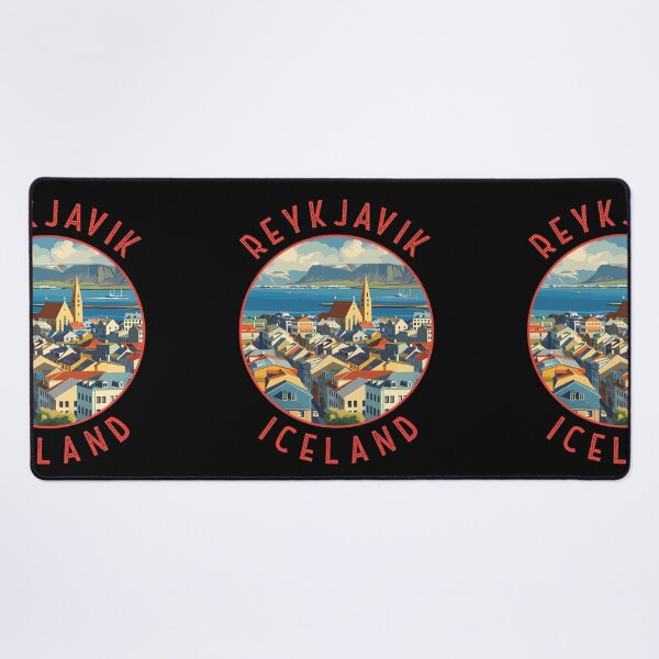 Item preview, Reykjavík Iceland Retro Distressed Circle designed and sold by KrisSidDesigns.