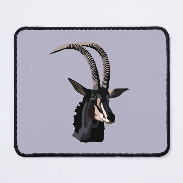 Item preview, S is for Sable Antelope ,Sable Antelope Artwork – Majestic African Antelope Illustration and Wildlife Design designed and sold by PrettylittlepastelUk.