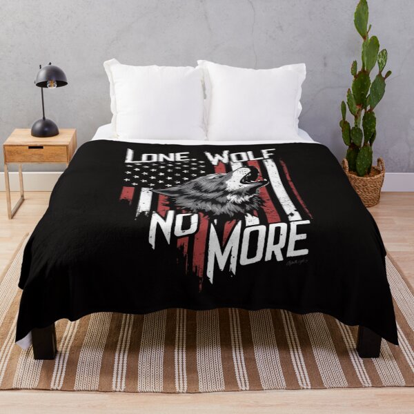 Item preview, Lone Wolf No More - Patriotic Wolf T-Shirt Design designed and sold by HOMEDESIGNPRINT.