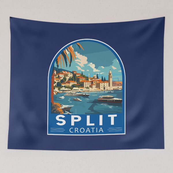 Item preview, Split Croatia Travel Art Emblem designed and sold by KrisSidDesigns.