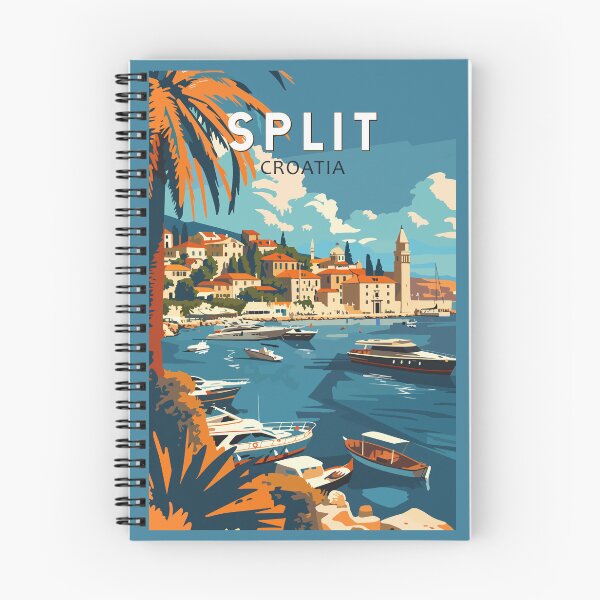 Item preview, Split Croatia Travel Art Vintage designed and sold by KrisSidDesigns.