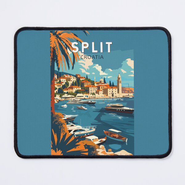 Item preview, Split Croatia Travel Art Vintage designed and sold by KrisSidDesigns.