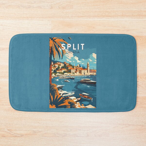 Item preview, Split Croatia Travel Art Vintage designed and sold by KrisSidDesigns.