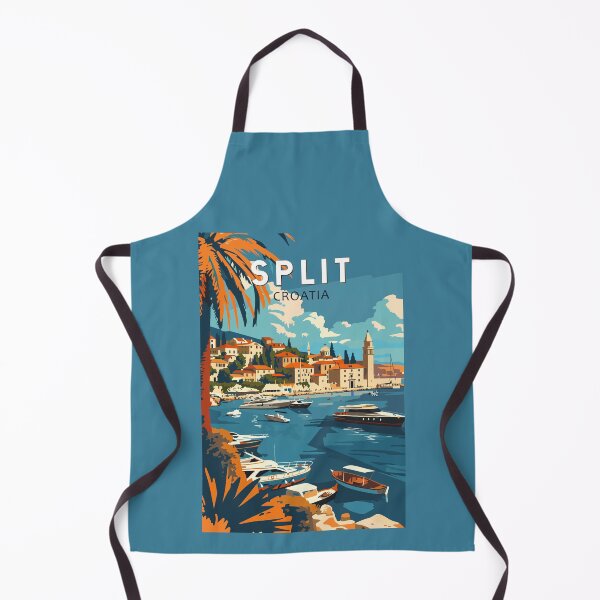 Item preview, Split Croatia Travel Art Vintage designed and sold by KrisSidDesigns.