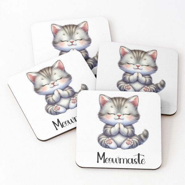 Item preview, Meowmaste Kitten - Zen Cat Illustration designed and sold by ddproducts.