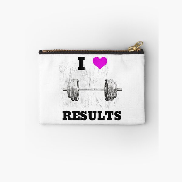 Item preview, I LOVE / HEART RESULTS, Black Lettering Pink Heart Barbell Design designed and sold by Primal Pump Co LTD.
