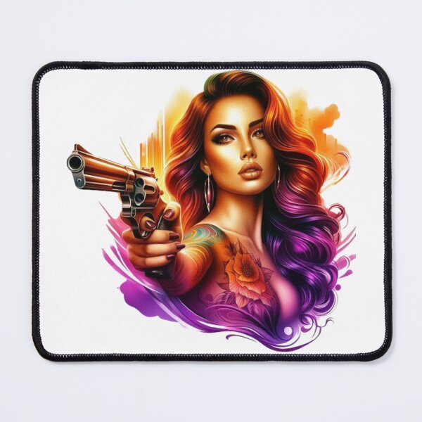 Item preview, “Fatal Beauty: an armed and dangerous woman” designed and sold by CHRIST5000.